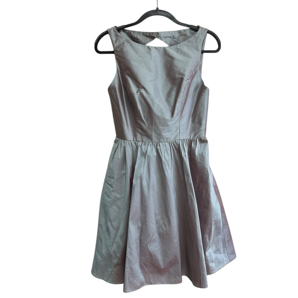 Jim Hjelm Occasions Dress Size 10 Taffeta Silver Gray Prom Party Y2K NWT